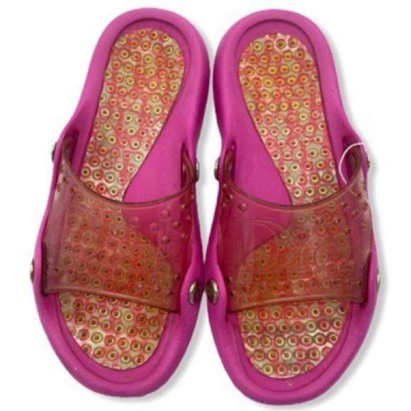 Vintage Dior Trotter Monogram Pink Jelly Slides - Picture 1 of 4